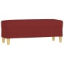 Banco de tela rojo vino tinto 100x35x41 cm en Bancos | Comprar online en Foru.es