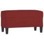 Banco de tela rojo vino tinto 70x35x41 cm en Bancos | Comprar online en Foru.es