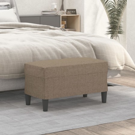 Banco de tela gris taupe 70x35x41 cm en Bancos | Comprar online en Foru.es
