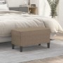 Banco de tela gris taupe 70x35x41 cm en Bancos | Comprar online en Foru.es