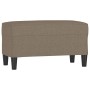 Banco de tela gris taupe 70x35x41 cm en Bancos | Comprar online en Foru.es