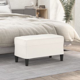 Banco de cuero sintético color crema 70x35x41 cm en Bancos | Comprar online en Foru.es