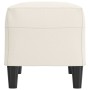 Banco de cuero sintético color crema 70x35x41 cm en Bancos | Comprar online en Foru.es