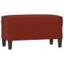 Banco de cuero sintético rojo vino tinto 70x35x41 cm en Bancos | Comprar online en Foru.es