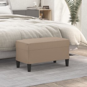 Banco de cuero sintético color capuchino 70x35x41 cm en Bancos | Comprar online en Foru.es