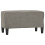 Banco de terciopelo gris claro 70x35x41 cm en Bancos | Comprar online en Foru.es