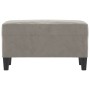 Banco de terciopelo gris claro 70x35x41 cm en Bancos | Comprar online en Foru.es