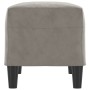 Banco de terciopelo gris claro 70x35x41 cm en Bancos | Comprar online en Foru.es
