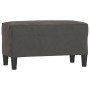 Banco de terciopelo gris oscuro 70x35x41 cm en Bancos | Comprar online en Foru.es