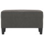 Banco de terciopelo gris oscuro 70x35x41 cm en Bancos | Comprar online en Foru.es