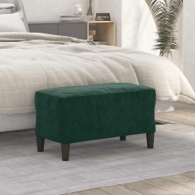 Banco de terciopelo verde oscuro 70x35x41 cm en Bancos | Comprar online en Foru.es
