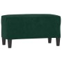 Banco de terciopelo verde oscuro 70x35x41 cm en Bancos | Comprar online en Foru.es