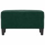 Banco de terciopelo verde oscuro 70x35x41 cm en Bancos | Comprar online en Foru.es