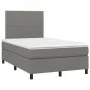 Cama box spring con colchón y LED tela gris oscuro 120x200 cm de vidaXL, Camas y somieres - Ref: Foro24-3134782, Precio: 393,...