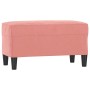 Banco de terciopelo rosa 70x35x41 cm en Bancos | Comprar online en Foru.es