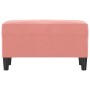Banco de terciopelo rosa 70x35x41 cm en Bancos | Comprar online en Foru.es