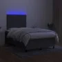 Cama box spring con colchón y LED tela gris oscuro 120x200 cm de vidaXL, Camas y somieres - Ref: Foro24-3134782, Precio: 393,...