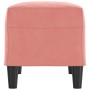 Banco de terciopelo rosa 70x35x41 cm en Bancos | Comprar online en Foru.es