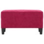 Banco de terciopelo rojo vino tinto 70x35x41 cm en Bancos | Comprar online en Foru.es
