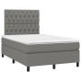 Cama box spring con colchón y LED tela gris oscuro 120x200 cm de vidaXL, Camas y somieres - Ref: Foro24-3135102, Precio: 443,...