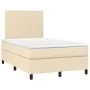Cama box spring con colchón y LED tela crema 120x200 cm de vidaXL, Camas y somieres - Ref: Foro24-3134706, Precio: 425,67 €, ...