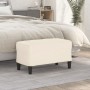 Banco de terciopelo color crema 70x35x41 cm en Bancos | Comprar online en Foru.es