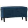 Banco de terciopelo azul 70x35x41 cm en Bancos | Comprar online en Foru.es
