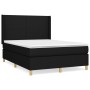Cama box spring con colchón tela negro 140x200 cm de vidaXL, Camas y somieres - Ref: Foro24-3131835, Precio: 513,91 €, Descue...