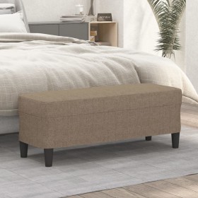 Banco de tela gris taupe 100x35x41 cm en Bancos | Comprar online en Foru.es