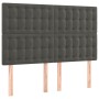 Cama box spring con colchón terciopelo gris oscuro 140x200 cm de vidaXL, Camas y somieres - Ref: Foro24-3132922, Precio: 511,...