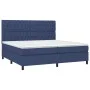 Cama box spring colchón y luces LED tela azul 200x200 cm de vidaXL, Camas y somieres - Ref: Foro24-3135147, Precio: 711,30 €,...