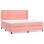 Cama box spring con colchón terciopelo rosa 200x200 cm de vidaXL, Camas y somieres - Ref: Foro24-3132944, Precio: 623,08 €, D...