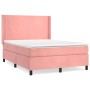 Cama box spring con colchón terciopelo rosa 140x190 cm de vidaXL, Camas y somieres - Ref: Foro24-3132560, Precio: 526,70 €, D...