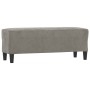 Banco de terciopelo gris claro 100x35x41 cm en Bancos | Comprar online en Foru.es
