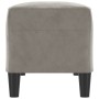 Banco de terciopelo gris claro 100x35x41 cm en Bancos | Comprar online en Foru.es