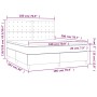 Cama box spring colchón y luces LED tela gris claro 180x200 cm de vidaXL, Camas y somieres - Ref: Foro24-3135213, Precio: 605...
