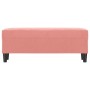 Banco de terciopelo rosa 100x35x41 cm en Bancos | Comprar online en Foru.es