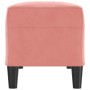 Banco de terciopelo rosa 100x35x41 cm en Bancos | Comprar online en Foru.es