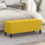 Banco de terciopelo amarillo 100x35x41 cm en Bancos | Comprar online en Foru.es