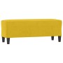 Banco de terciopelo amarillo 100x35x41 cm en Bancos | Comprar online en Foru.es