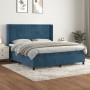 Cama box spring con colchón terciopelo azul oscuro 180x200 cm de vidaXL, Camas y somieres - Ref: Foro24-3132577, Precio: 652,...