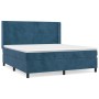Cama box spring con colchón terciopelo azul oscuro 180x200 cm de vidaXL, Camas y somieres - Ref: Foro24-3132577, Precio: 652,...