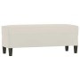 Banco de terciopelo color crema 100x35x41 cm en Bancos | Comprar online en Foru.es