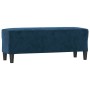 Banco de terciopelo azul 100x35x41 cm en Bancos | Comprar online en Foru.es