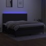 Cama box spring colchón y luces LED tela negro 200x200 cm de vidaXL, Camas y somieres - Ref: Foro24-3134743, Precio: 651,69 €...