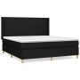 Cama box spring con colchón tela negro 180x200 cm de vidaXL, Camas y somieres - Ref: Foro24-3131851, Precio: 672,23 €, Descue...