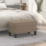 Banco de tela gris taupe 70x35x41 cm en Bancos | Comprar online en Foru.es