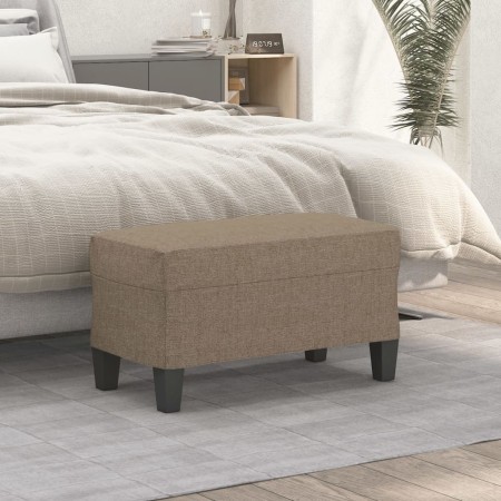 Banco de tela gris taupe 70x35x41 cm en Bancos | Comprar online en Foru.es