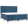Cama box spring con colchón terciopelo azul oscuro 180x200 cm de vidaXL, Camas y somieres - Ref: Foro24-3132817, Precio: 683,...