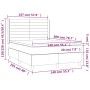 Cama box spring con colchón tela gris taupe 140x200 cm de vidaXL, Camas y somieres - Ref: Foro24-3132077, Precio: 523,85 €, D...